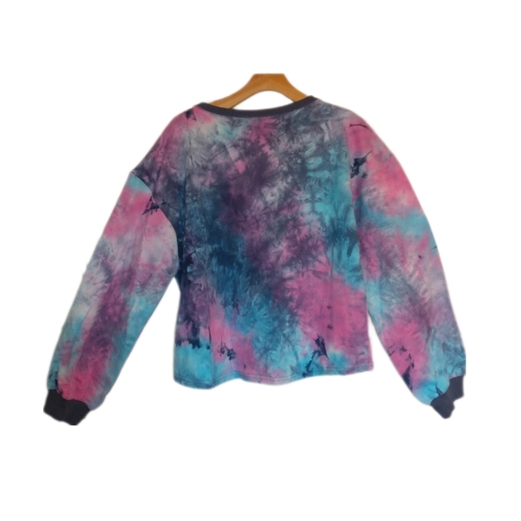🔴 SALE NWT Pastel Tie Dye Cropped Sweatshirt - Picture 2 of 7